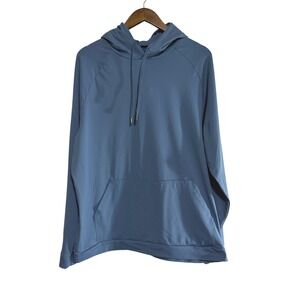Grayson & Dunn Mens 2XL Blue Performance Hoodie Golf Activewear Raglan RV123